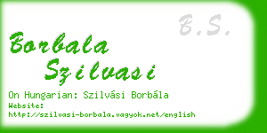 borbala szilvasi business card