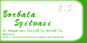 borbala szilvasi business card